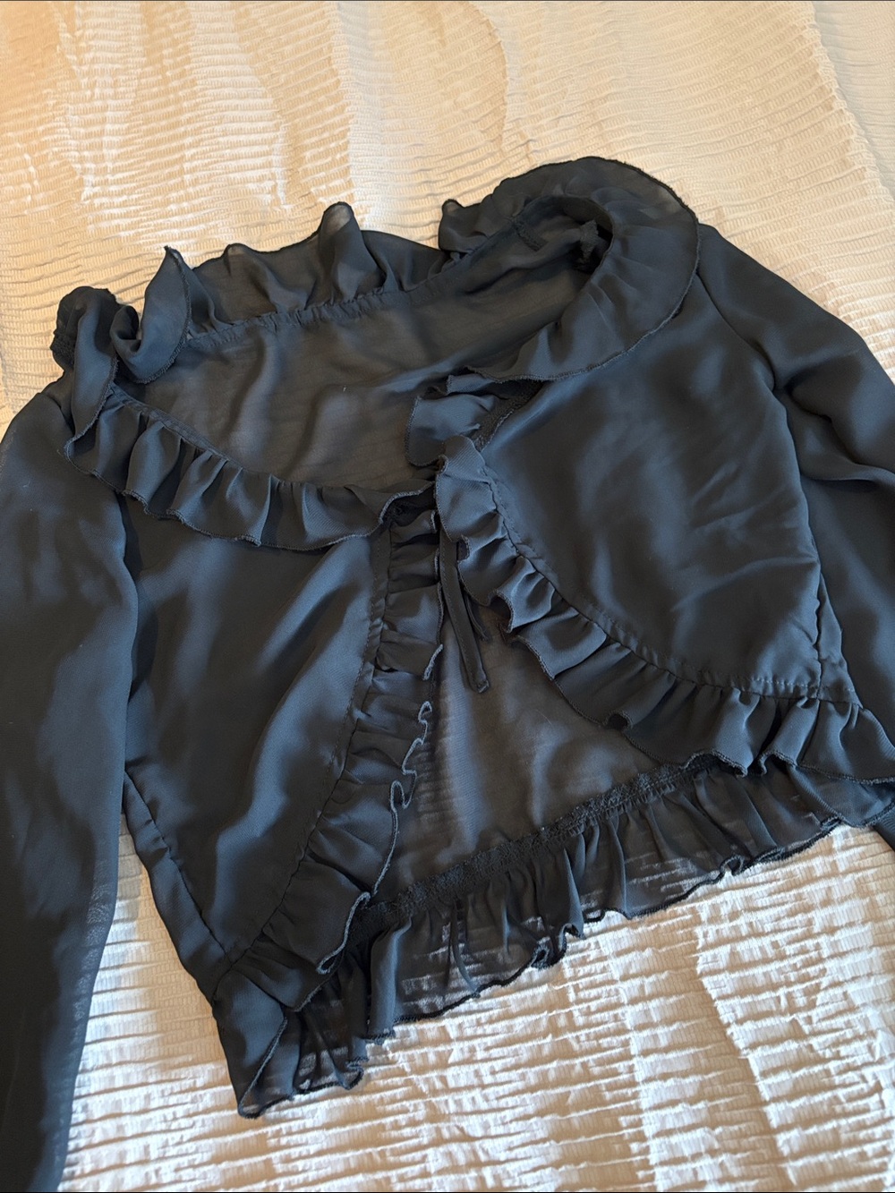 Sheer ruffle top